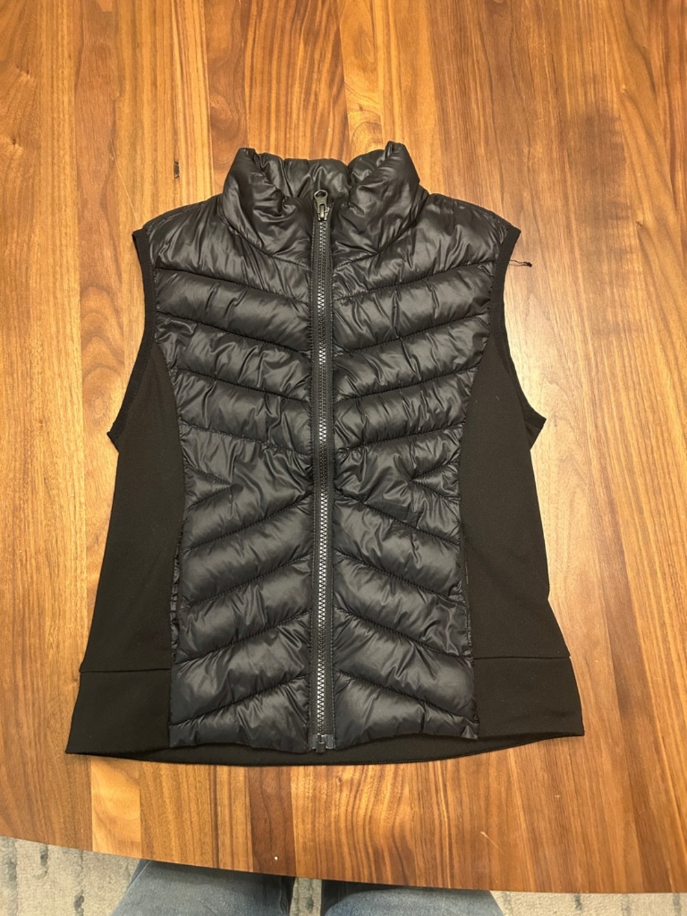 Black Quilted Sleeveless Puffer Vest - Women's Jacket